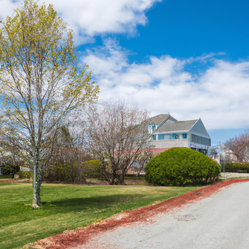 Sandwich, MA street with trees